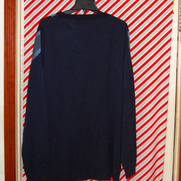 Syllables Men’s Patchwork Checkered Knit Sweater - Picture 5 of 6